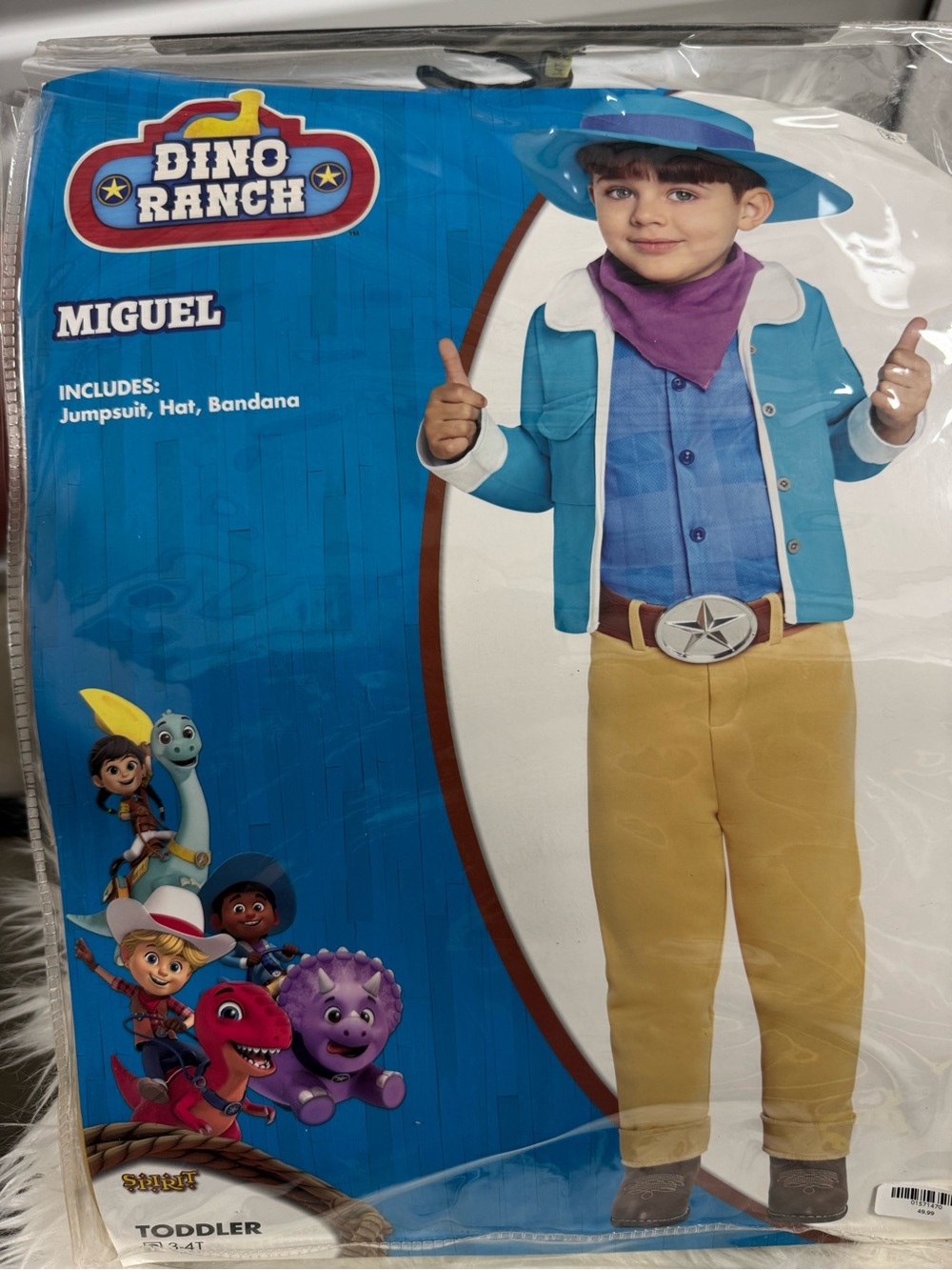 Dino Ranch Miguel Toddler Costume NEW 3T-4T Halloween Dress Up cowboy